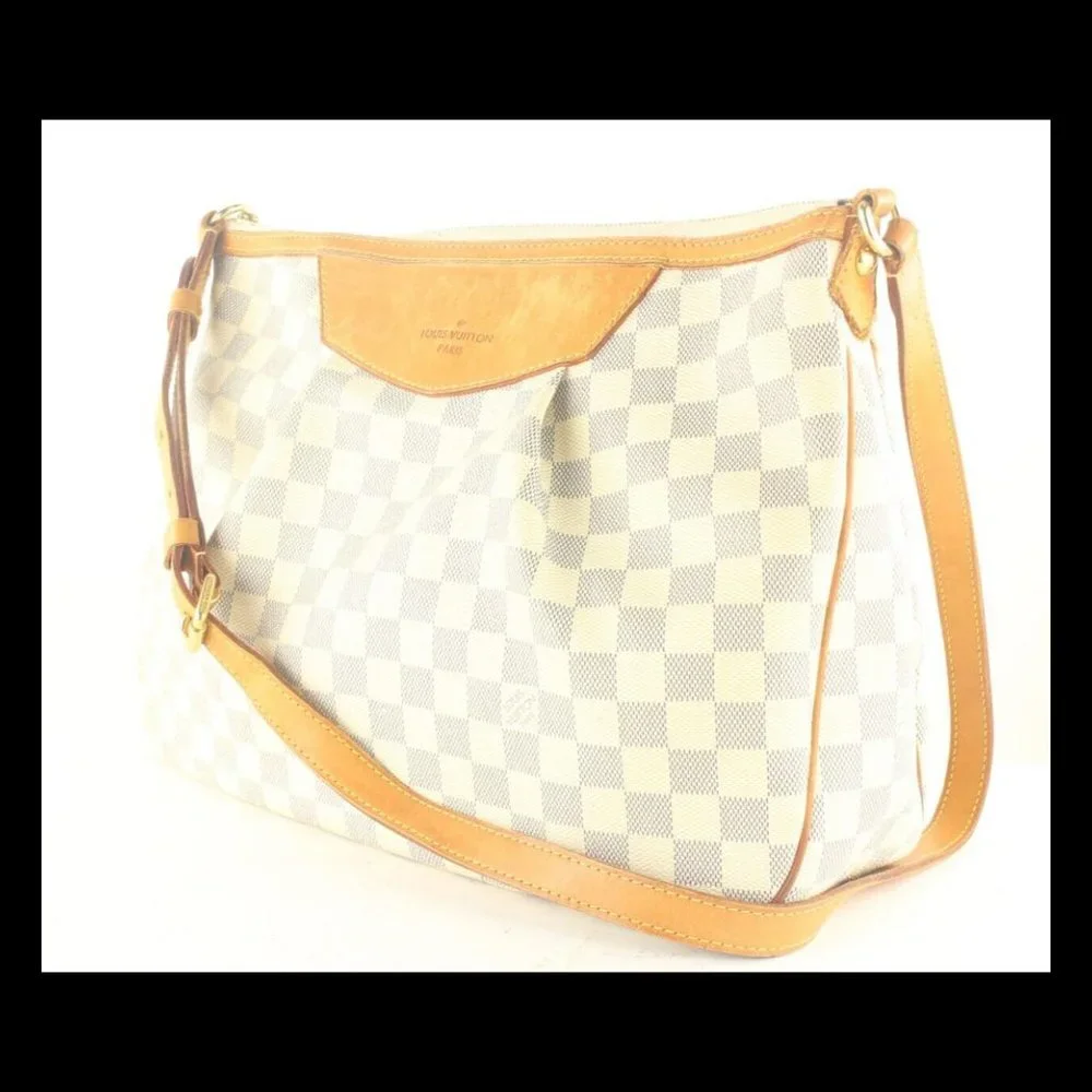 Louis Vuitton Siracusa Shoulder Bag PM White Leather 8LV919k